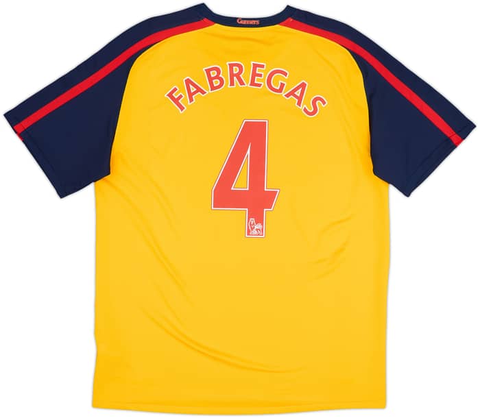 2008-09 Arsenal Away Shirt Fabregas #4 - 8/10 - (L)
