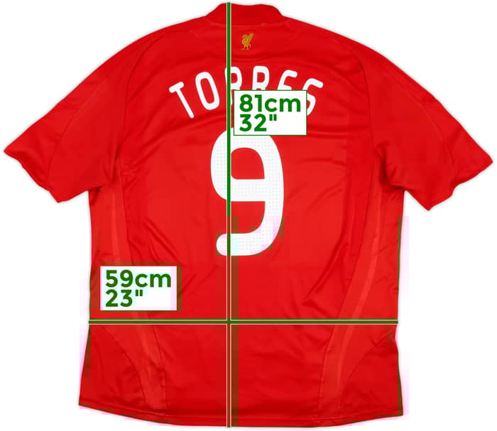 2008-10 Liverpool Home Shirt Torres #9 - 7/10 - (XL)