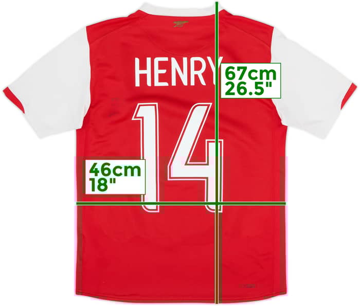 2006-08 Arsenal Camiseta Local Henry #14 - 6/10 - (XL.Boys)