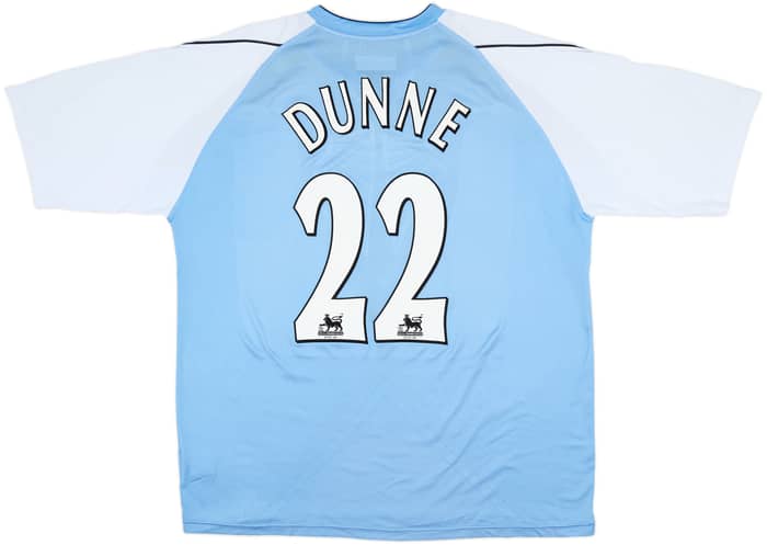 2006-07 Manchester City Home Shirt Dunne #22 - 8/10 - (XXL)