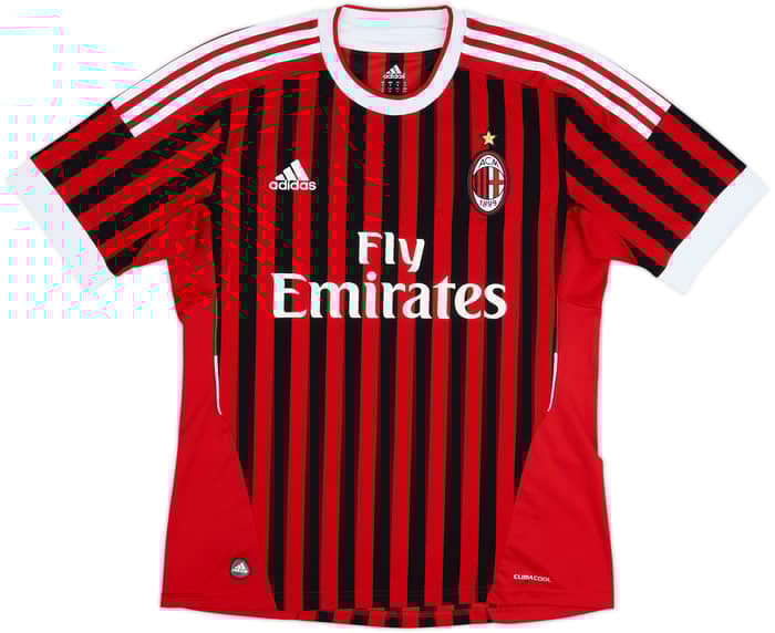 2011-12 AC Milan Home Shirt Ibrahimovic #11 - 8/10 - (M)