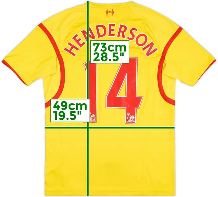 2014-15 Liverpool Away Shirt Henderson #14 - 6/10 - (M)
