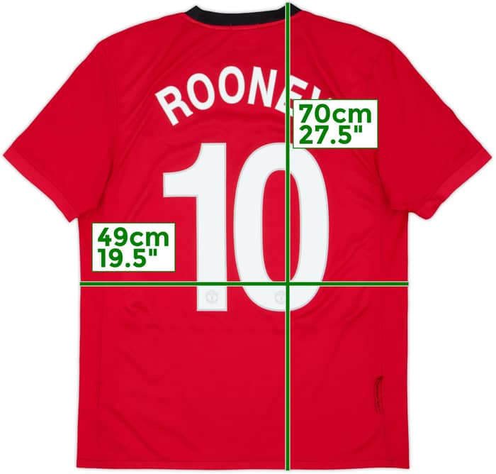 2009-10 Manchester United Home Shirt Rooney #10 - 7/10 - (M)