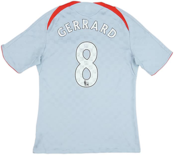 Camiseta de visitante del Liverpool 2008-09 Gerrard #8 - 5/10 - (M)