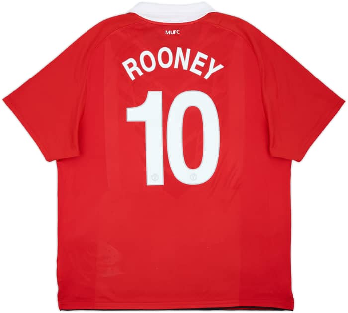 2010-11 Manchester United Home Shirt Rooney #10 - 8/10 - (XXL)