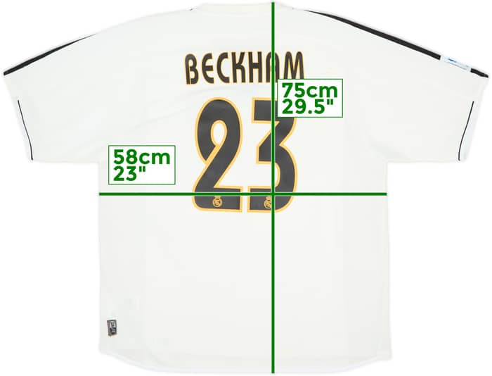 2003-04 Real Madrid Home Shirt Beckham #23 - 7/10 - (L)