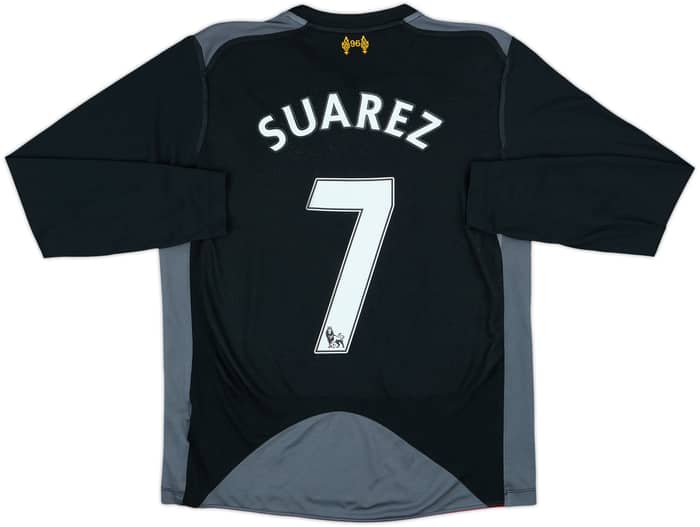 Camiseta de visitante de manga larga del Liverpool 2012-13 Suarez #7 - 7/10 - (S)