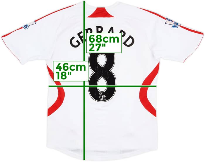 2007-08 Liverpool Away Shirt Gerrard #8 - 5/10 - (M)