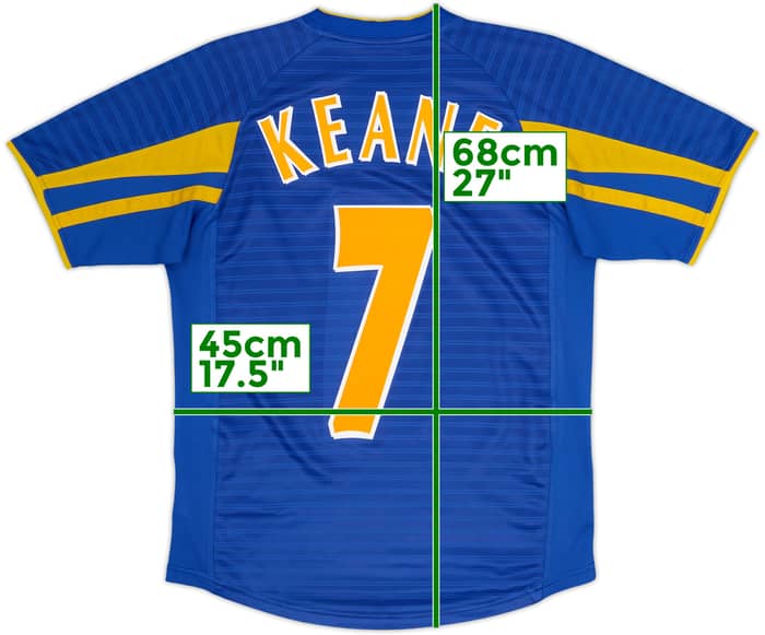 2001-03 Leeds United Away Shirt Keane #7 - 8/10 - (XL.Boys)