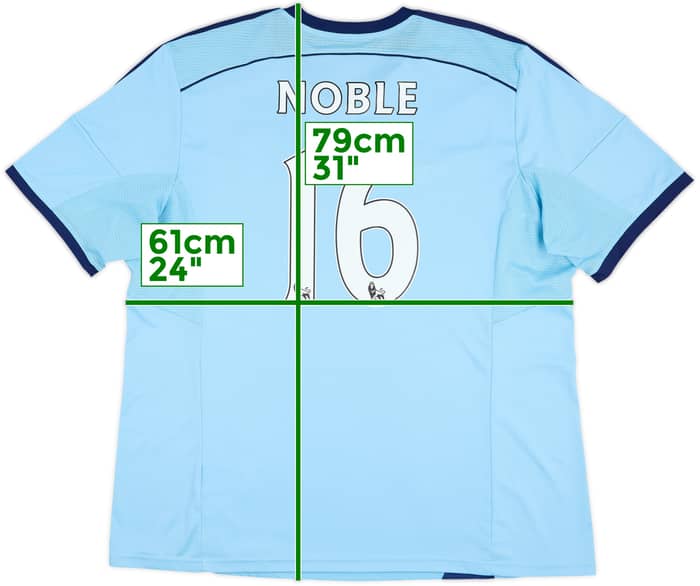 2014-15 West Ham Away Shirt Noble #16 - 6/10 - (XXL)