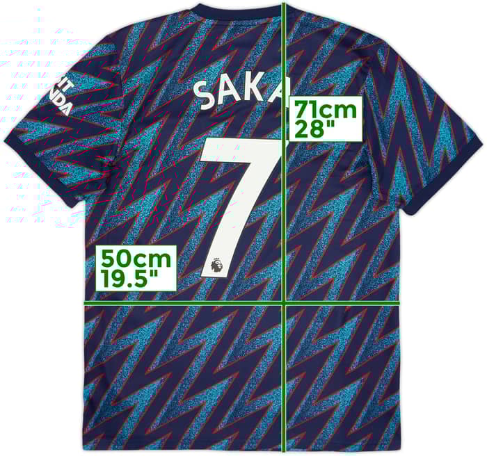 2021-22 Arsenal Third Shirt Saka #7 - 9/10 - (M)