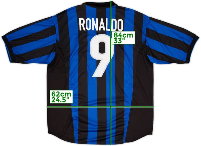 Camiseta de local del Inter Milan 1998-99 Ronaldo #9 - 7/10 - (XXL)