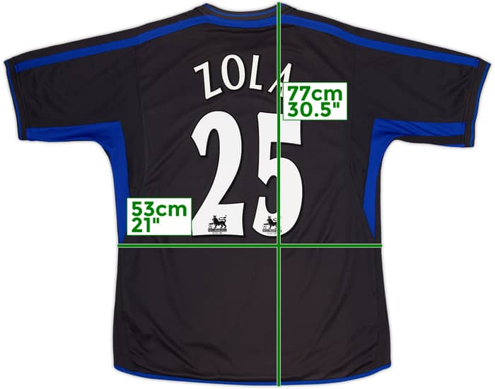 2002-04 Chelsea Camiseta de visitante Zola #25 - 8/10 - (L)