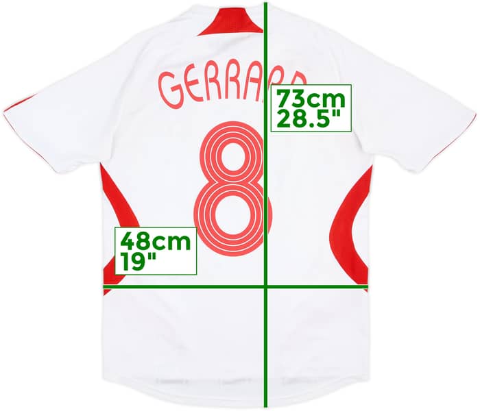 2007-08 Liverpool Away Shirt Gerrard #8 - 5/10 - (S)