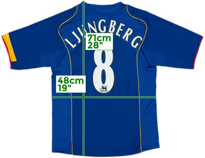 2004-06 Arsenal Away Shirt Ljungberg #8 - 8/10 - (S)