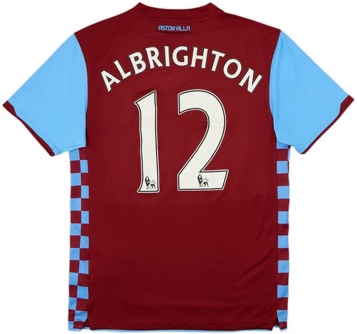2010-11 Aston Villa Home Shirt Albrighton #12 - 6/10 - (M)