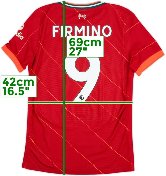 2021-22 Liverpool Authentic Home Shirt Firmino #9 - 10/10 - (S)