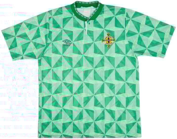 1990-92 Northern Ireland Home Shirt #9 - 8/10 - (L)