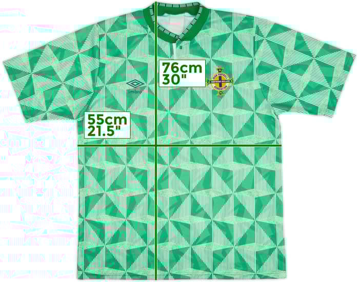 1990-92 Northern Ireland Home Shirt #9 - 8/10 - (L)