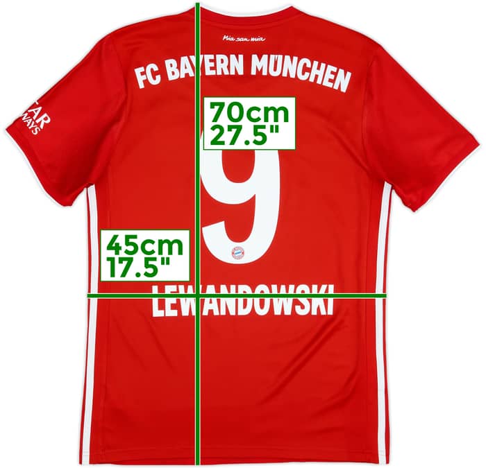 2020-21 Bayern Munich Home Shirt Lewandowski #9 - 8/10 - (S)