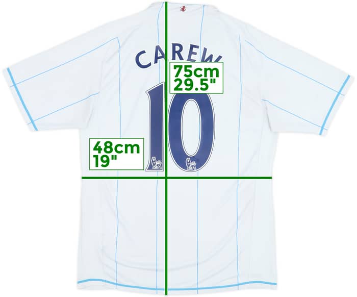 2007-08 Aston Villa Away Shirt Carew #10 - 6/10 - (M)