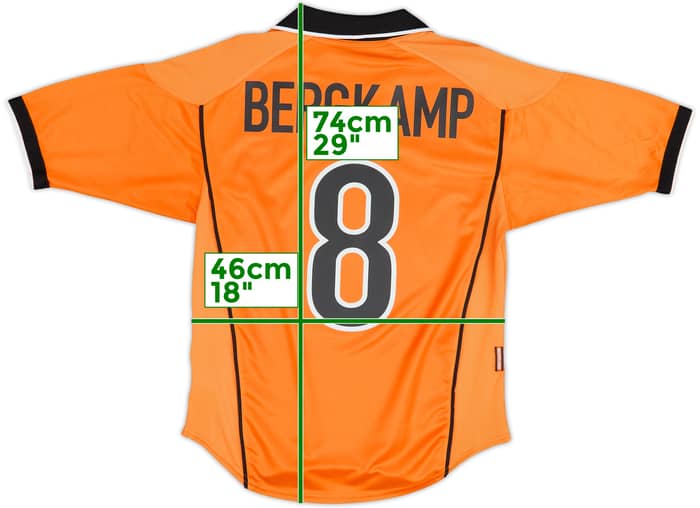 1998-00 Netherlands Home Shirt Bergkamp #8 - 9/10 - (S)