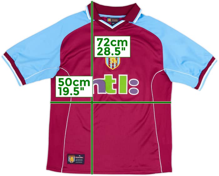 2000-01 Aston Villa Home Shirt - 8/10 - (XL.Boys)