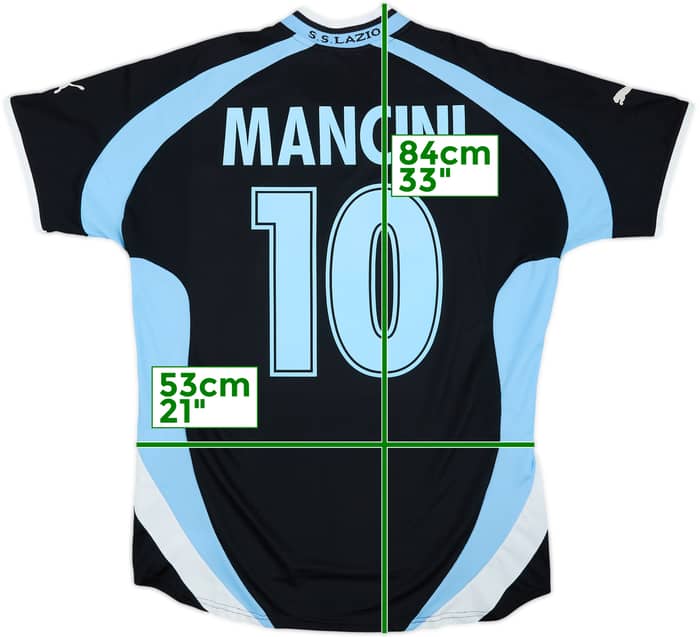 2000-01 Lazio Away Shirt Mancini #10 - 6/10 - (L)