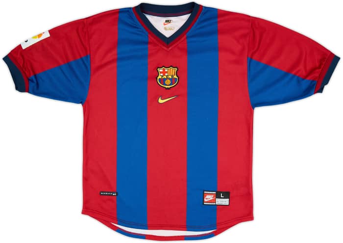 1998-00 Barcelona Home Shirt - 10/10 - (L.Boys)