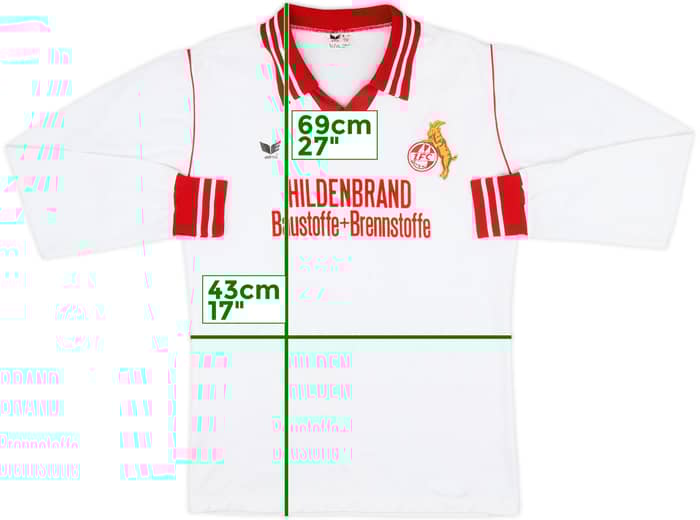 1979-80 FC Koln Local Manga Larga Camiseta - 8/10 - (M)