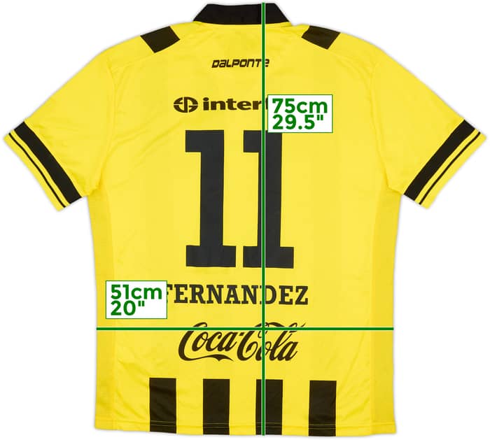 2014 Club Guarani Home Shirt Fernandez #11 - 9/10 - (L)