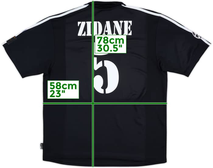2001 Real Madrid Camiseta de visitante Zidane #5 - 8/10 - (L)
