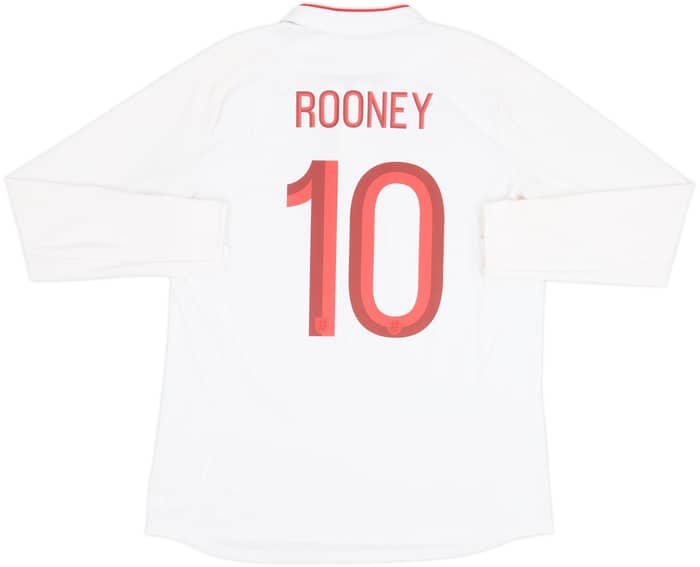 2012-13 England Home L/S Shirt Rooney #10 - 6/10 - (L)