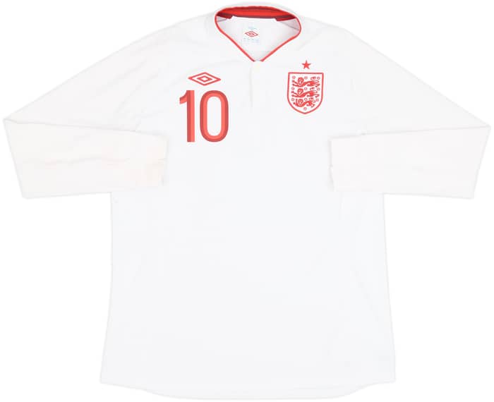 2012-13 England Home L/S Shirt Rooney #10 - 6/10 - (L)