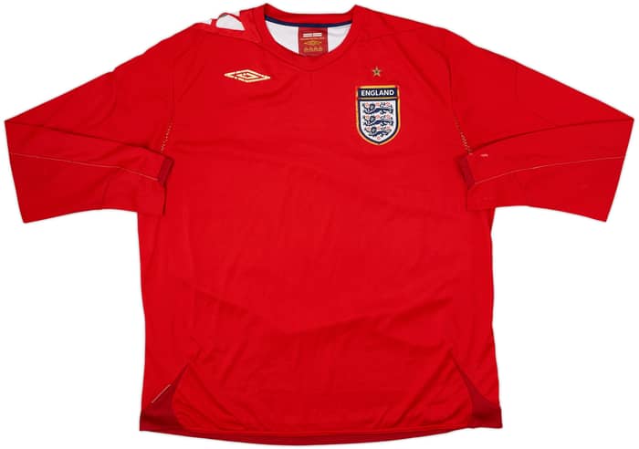 Camiseta de visitante de manga larga de England 2006-08 - 5/10 - (XXL)