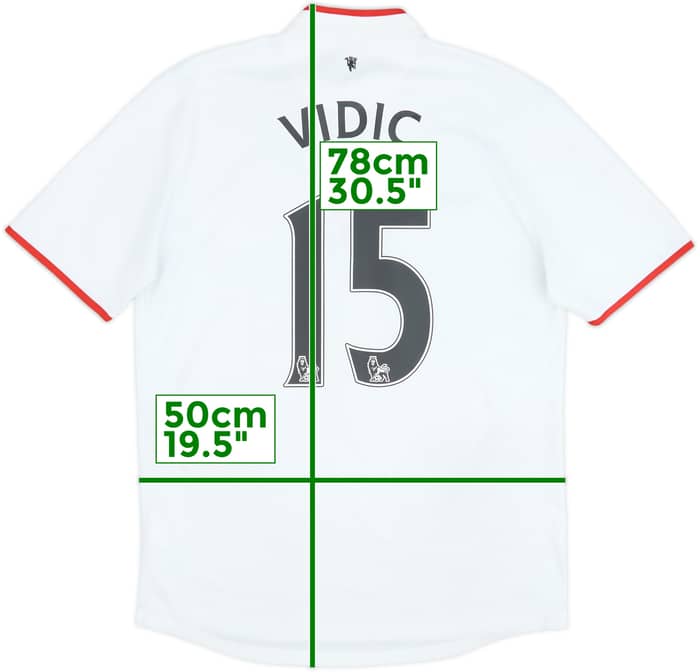 Camiseta de visitante del Manchester United 2012-14 Vidic #15 - 7/10 - (M)