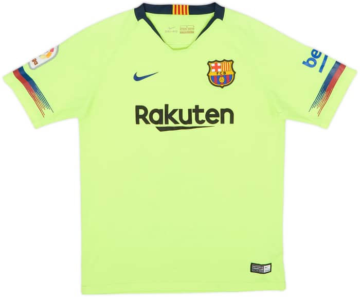 2018-19 Barcelona Away Shirt Messi #10 - 4/10 - (L.Boys)