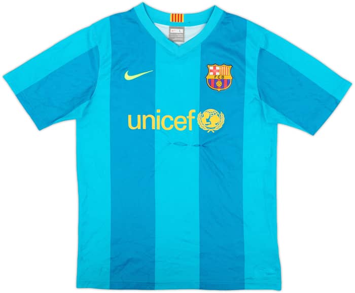 2007-09 Barcelona Basic Away Shirt - 4/10 - (L.Boys)