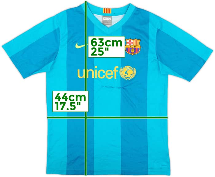 2007-09 Barcelona Basic Away Shirt - 4/10 - (L.Boys)
