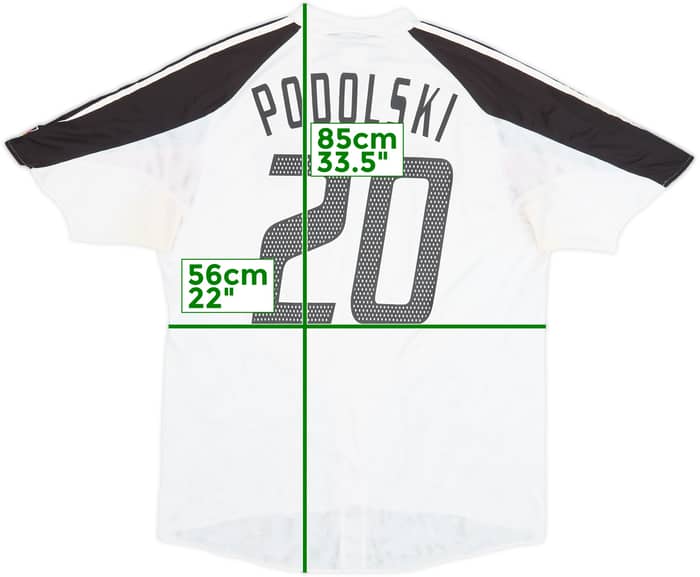 2004-05 Germany Home Shirt Podolski #20 - 7/10 - (XL)