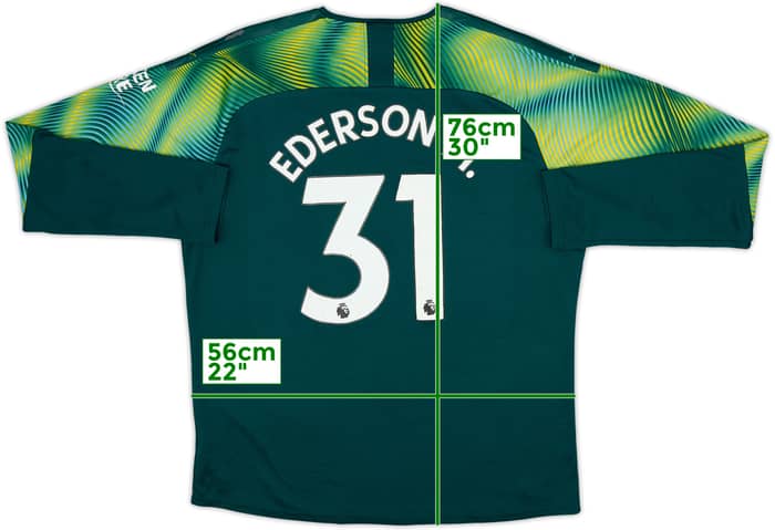 Camiseta de portero del Manchester City 2019-20 Ederson M. #31 - 6/10 - (XXL)