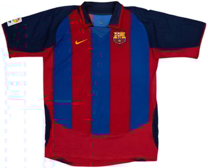 2003-04 Barcelona Home Shirt Ronaldinho #10 - 8/10 - (XL.Boys)