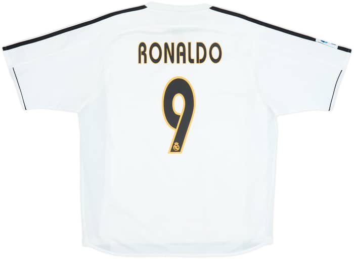 2003-04 Real Madrid Player Issue Home Shirt Ronaldo #9 - 6/10 - (L)