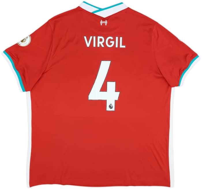 2020-21 Liverpool Home Shirt Virgil #4 - 9/10 - (3XL)