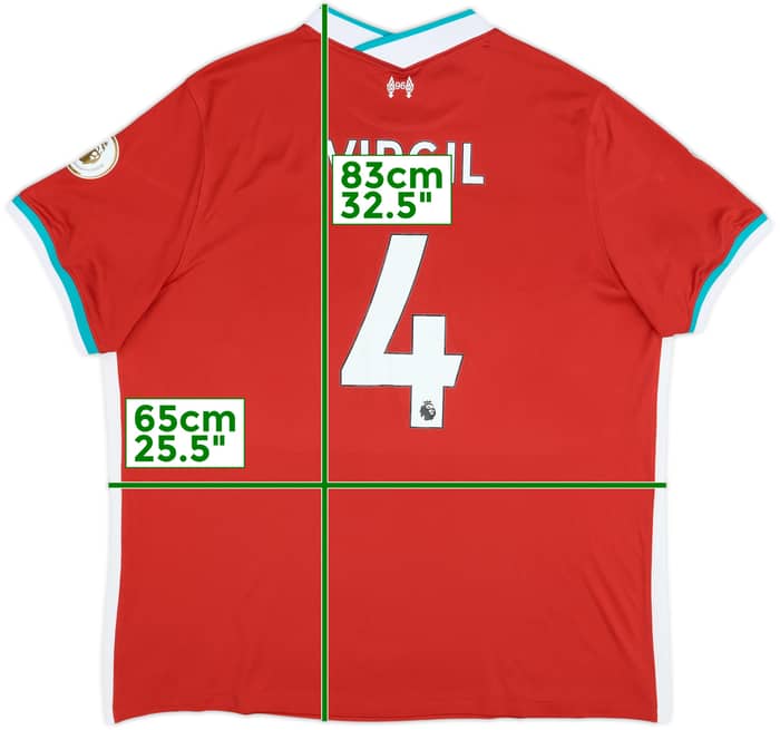2020-21 Liverpool Home Shirt Virgil #4 - 9/10 - (3XL)