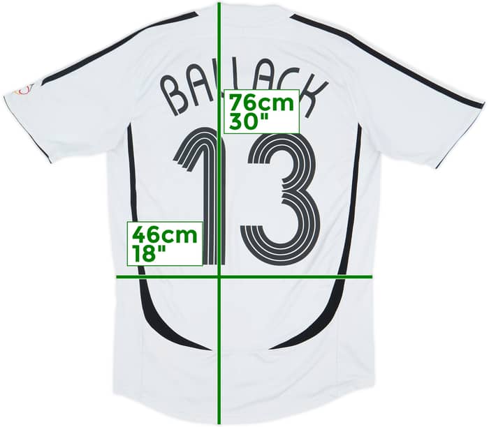 2005-07 Germany Home Shirt Ballack #13 - 5/10 - (S)