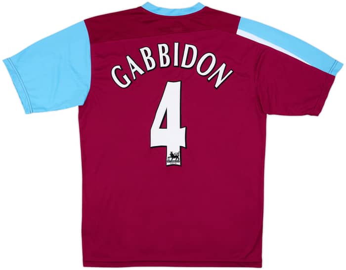 2005-07 West Ham Home Shirt Gabbidon #4 - 8/10 - (M)