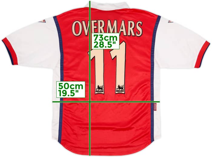 1998-99 Arsenal Home Shirt Overmars #11 - 8/10 - (S)