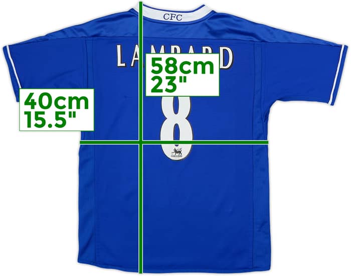 2003-05 Chelsea Home Shirt Lampard #8 - 8/10 - (S.Boys)