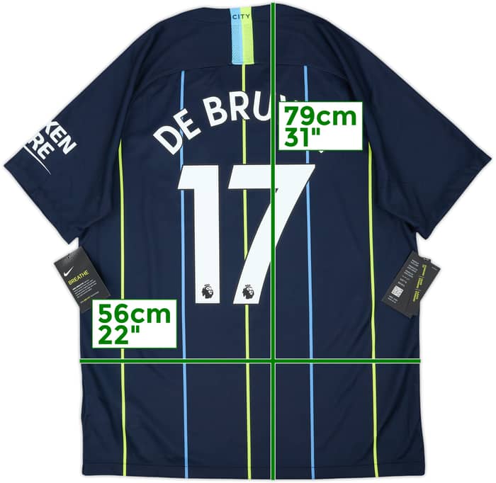 2018-19 Manchester City Away Shirt De Bruyne #17 (L)